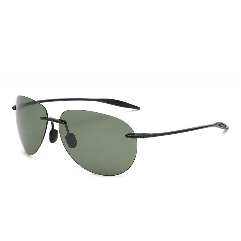HBK Square Unbreakable Polarized Sunglasses Men Rimless TR90 Lightweight 2021 Driving Sun Glasses Male Brand Design Shades UV400