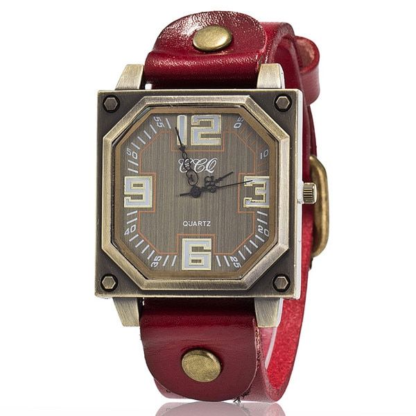 CCQ Brand Vintage Cow Leather Bracelet Watch Casual Women WristWatch Luxury Quartz Watch Relogio Feminino Gift Clock
