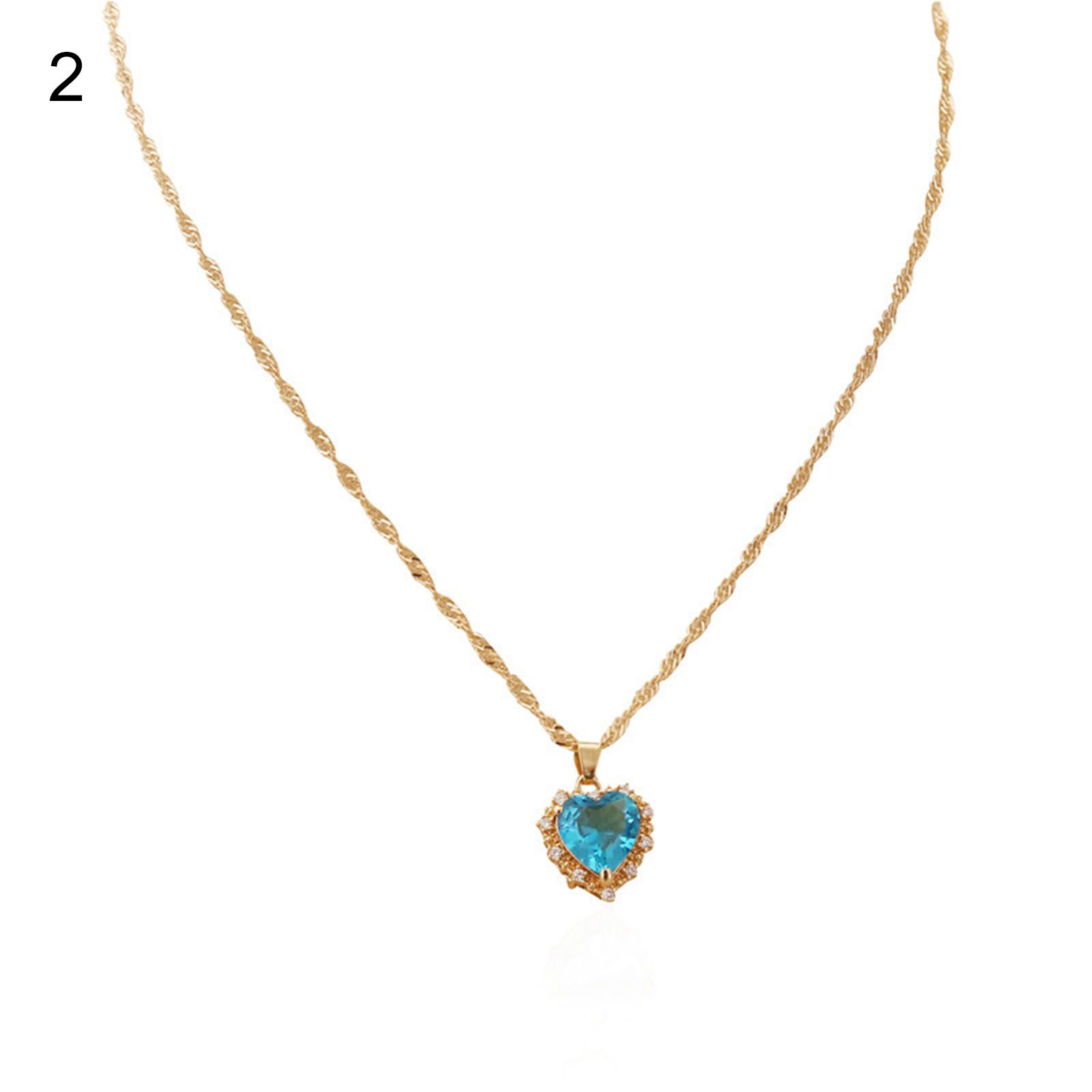Chain Necklace Wear Resistant Heart Shape Pendant Chain Necklace