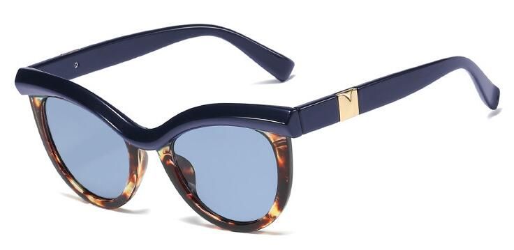 C2 blue blueNew Arrival Cat Eye Vintage Sunglasses Women 2020 Fashion Leopard Sun Glasses Ladies Eyewears UV400 Goggles