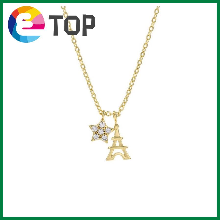 Eiffel Tower Star Necklace K Gold Plated Necklace Women