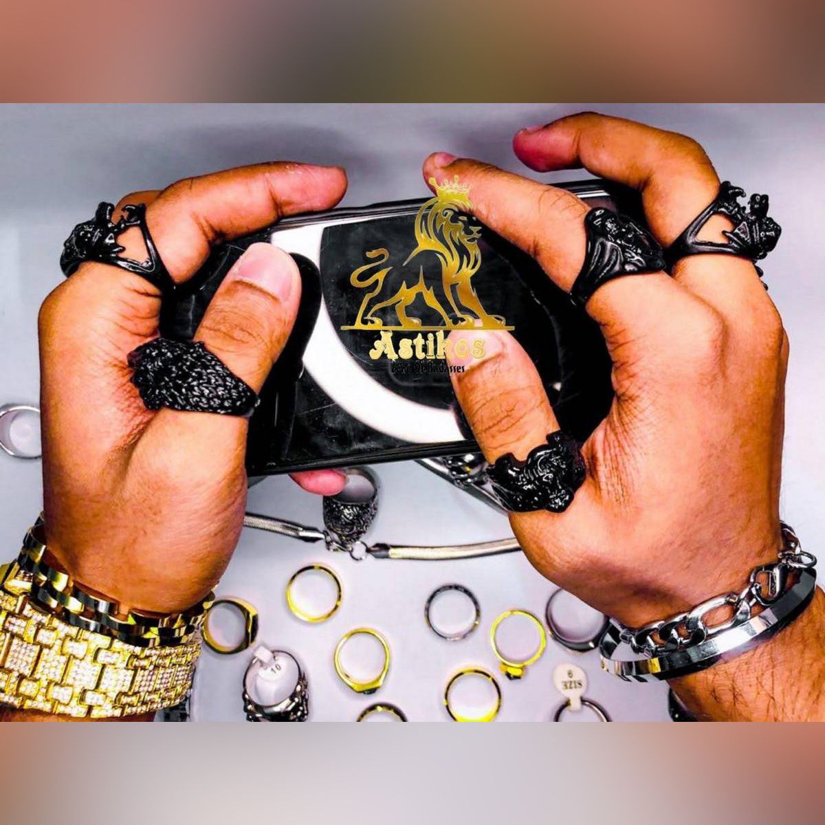 BLACK BIKER RING ~BRAND NEW