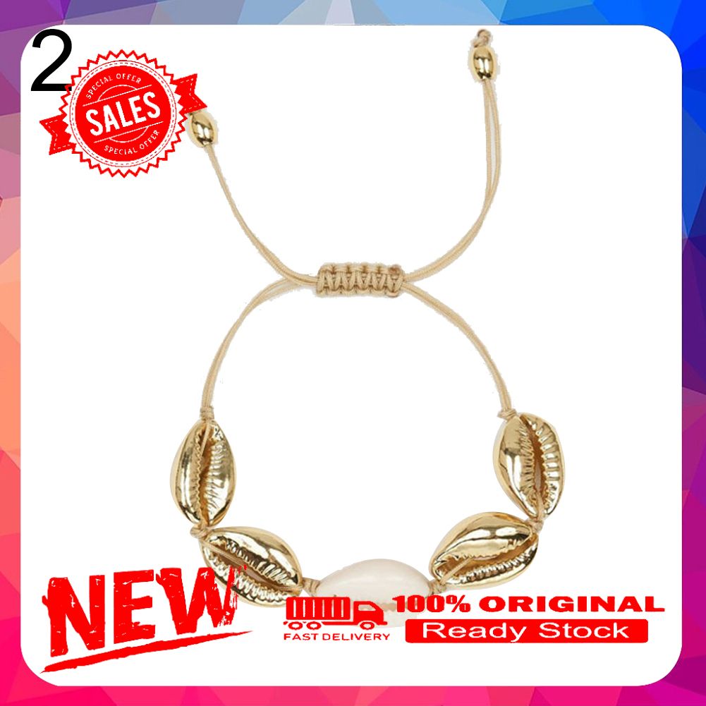 Bohemia Cowrie Shell Bracelet Summer Beach Women Handmade Bangle Jewelry Gift