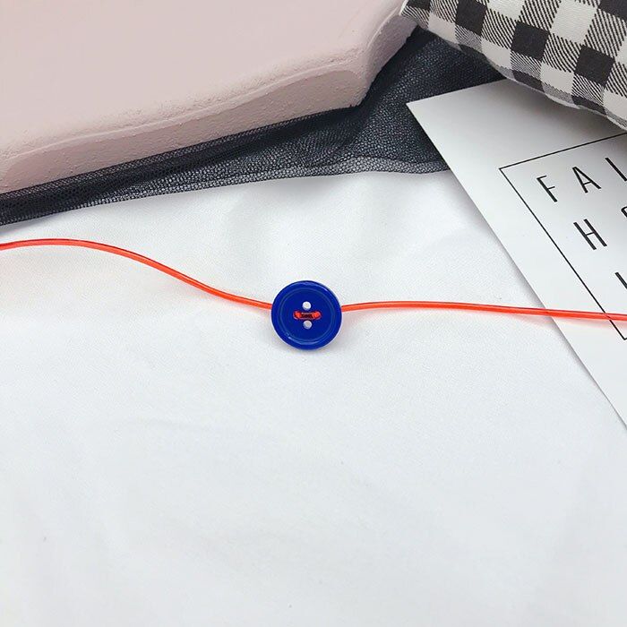 HZ New 2019 Korea Chic Flower Button Colorful Acrylic Fruit Sweet Short Chain Necklace Bracelet For Women Jewelry Gifts Party