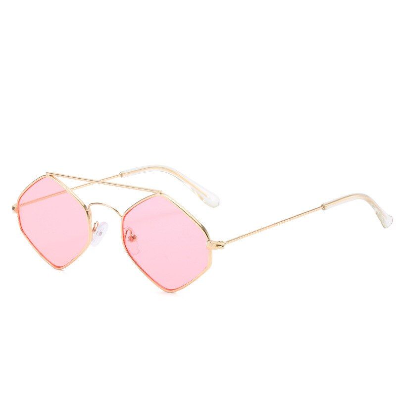 pink2020 Vintage Metal Sunglasses Women Brand Designer Unique Red Lens Sun Glasses Woman Fashion Color Oculos De Sol