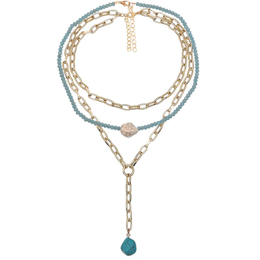 Yumfeel New Women Mulit Layer Choker Necklace Handmade Fashion Jewelry Necklaces