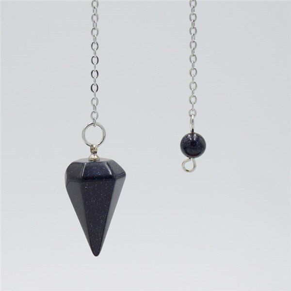 Men Women Reiki Pendulum Natural Stone Amulet Healing Crystal Pendant