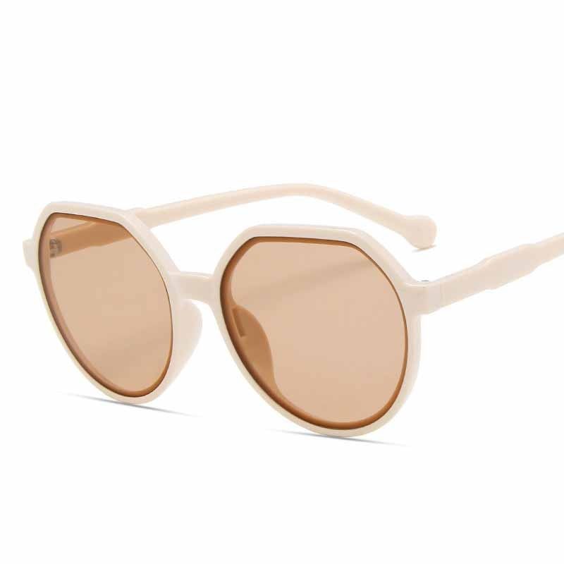 Imwete New Polygon Sunglasses Women Men Retro Cat Eye Sun Glasses Luxury Brand Designer Shades for Ladies Black Green UV400
