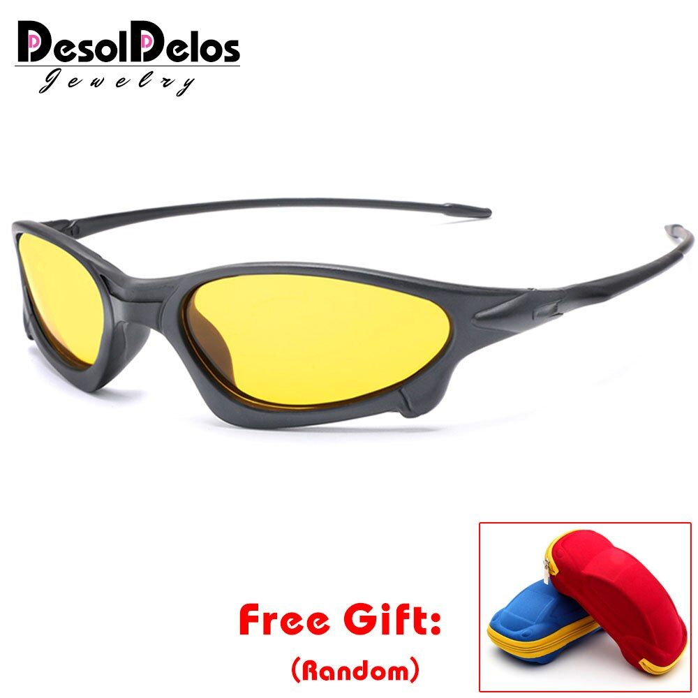 night visionDesolDelos HD Polarized Sunglasses Women Small Frame UV400 Sun Glasses Men Mirror Oval Driving Gafas De Sol with box