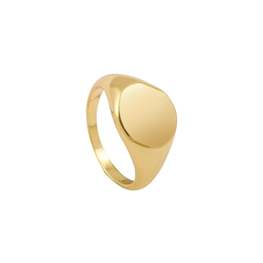 Minimalist Gold Color Chunky Rings Trendy Geometric Round Circle Rings for Women Thick Gold Stack Rings Female Wedding Jewelry
