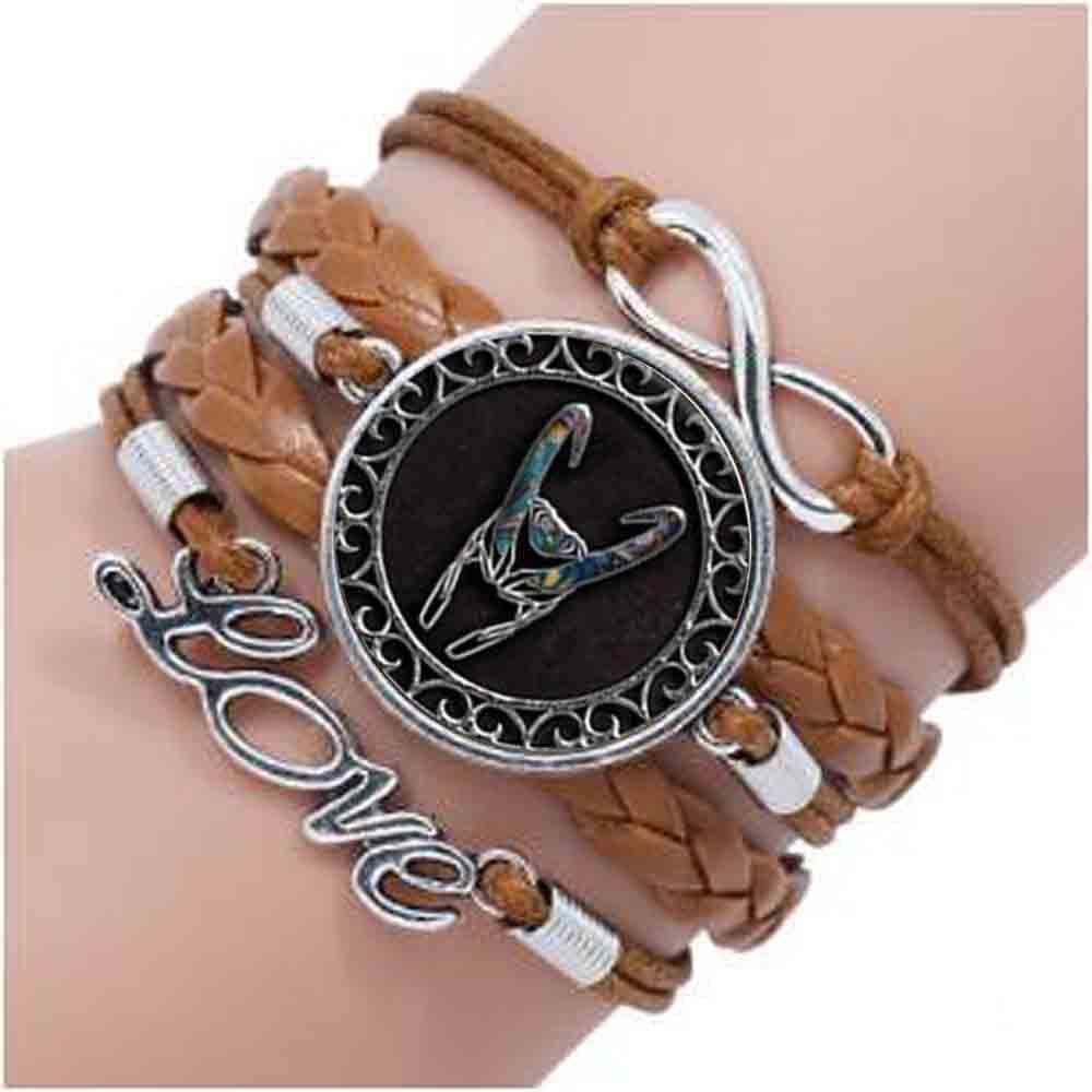 1pc Loki helmet crystal bracelet jewelry Cabochon