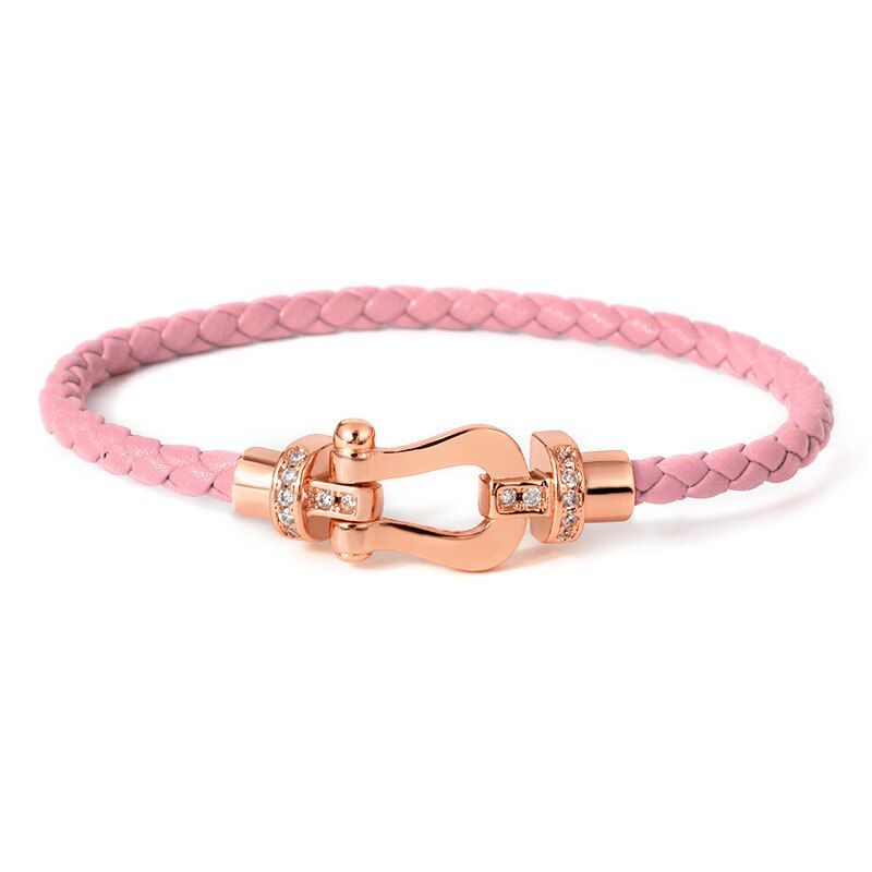 Fashion Horseshoe U Shape Leather Bracelets For Women Bangles Bracelet Simple Luxury Brand Women Jewelry Girl Gift 2021