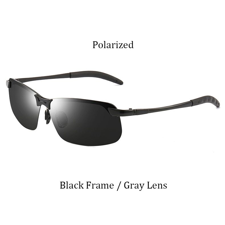 ATJL30431-2Psacss Square Sunglasses Men Photochromic Brand Designer Driving Fishing Sun Glasses Men'sMetal Frame Mirror UV400
