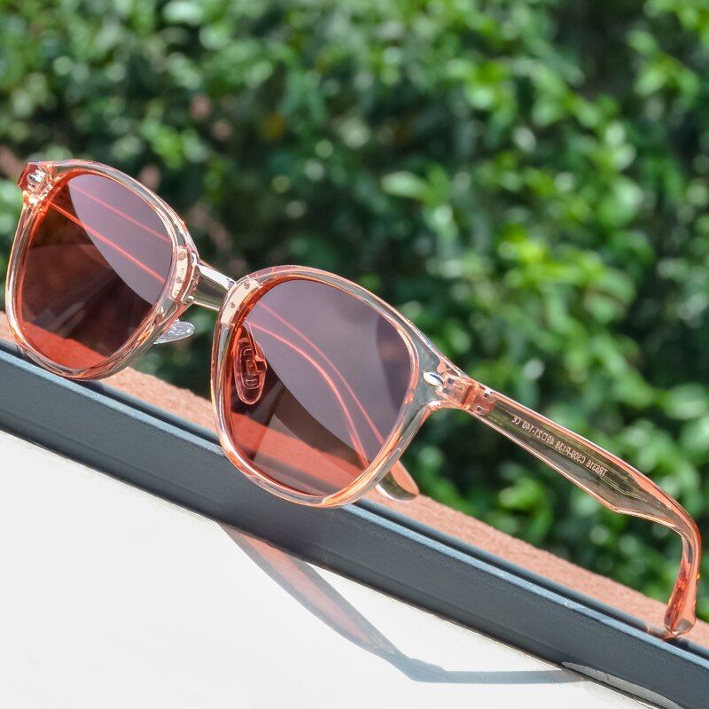 CRIXALIS Round Polarized Sunglasses Men TR90 Vintage Anti Glare Driving Sun Glasses Women 2022 Shades Male UV400 zonnebril dames-C5Pink-Other