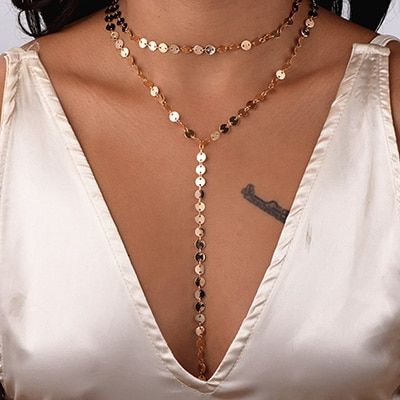 Vintage Multilayer Pendant Necklace Women Color Beads Moon Star Horn Crescent Choker Necklaces Jewelry 2019
