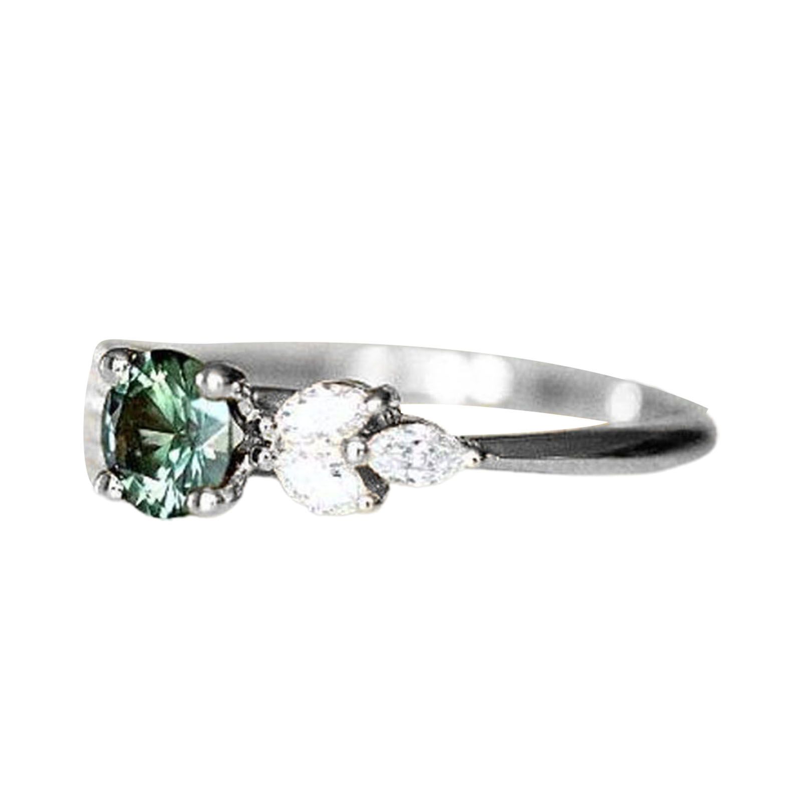 Knuckle Ring Smooth Symmetric Cubic Zircon Lady Finger Ring