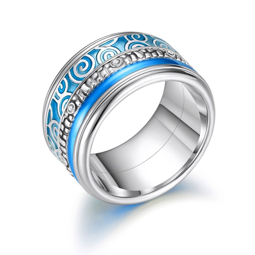 Cremo Women Stainless Steel Rings Set Interchangeable Rotation Weddding Band Ring Filled Accessories Innter Ring Femme