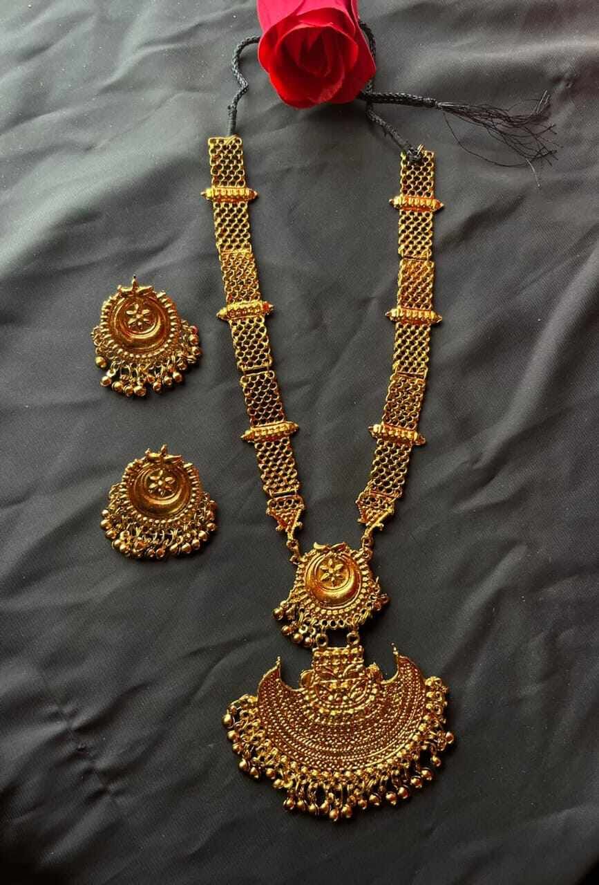 Garman Antque Silver Party Bridal Choker Necklace Earrings And Tikli Jewellery Set