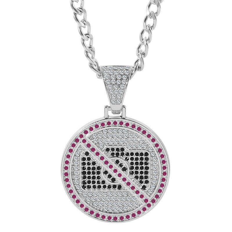 2020 Fashion Hip-Hop Gothic Pendant Necklace Basketball Frame Necklaces For Men Boy Long Chain Necklace Birthday Rapper Gift