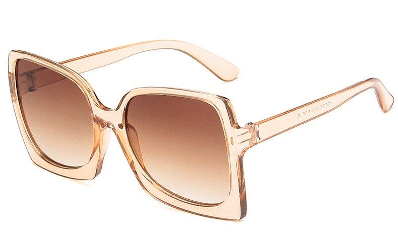 C6Samjune Big Frame Gradient Oversized Sunglasses Square Brand Designer Vintage Women Fashion Sun Glasses Oculos De Sol UV400