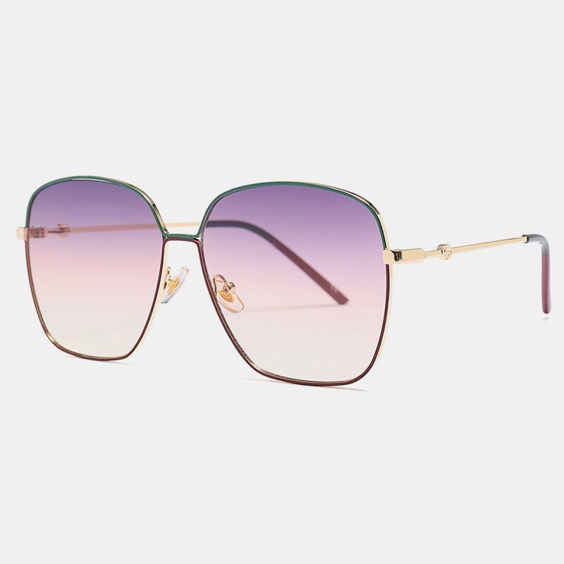 C4 Gradient PurpleROYAL GIRL Square Oversized Sunglasses Women Vintage Brand Design Sun Glasses Female Classisc Ocean Lens Eyeglasses UV400 Ss596