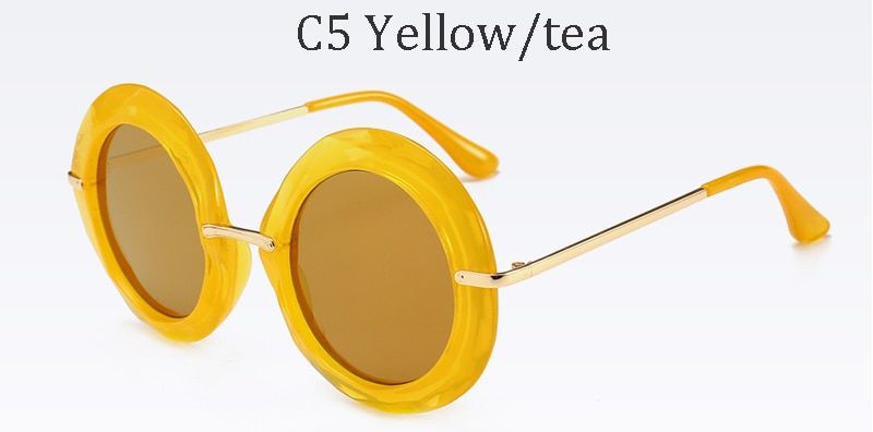 5710 C5AOZE fashion round frame Vintage Sunglasses Sunglasses Women Luxury 2019 Red Green black large size summer hot sunglasses UV400