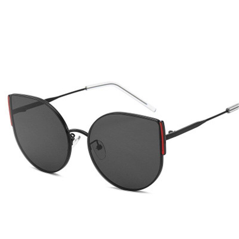 2Fashion Alloy Cat Eye Sunglasses Women 2019 Luxury Brand Designer Men Good Quality Red Metal Frame Goggle Cateye Glasses UV400