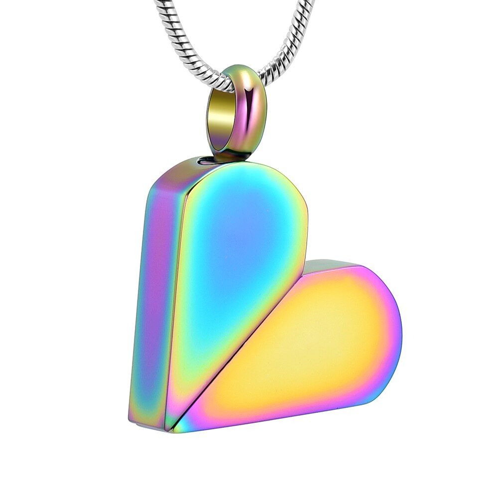 Rotatable magical Square/Heart Shape pendant urn necklace harmony cremation jewelry secret stash locket funeral engravable free