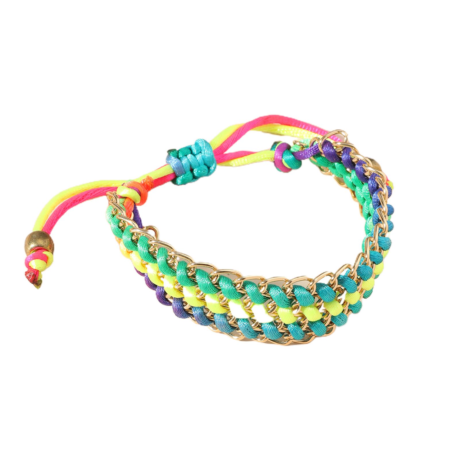 Braided Wristband Wear Resistant Multicolor Adjusle Uni Brelet