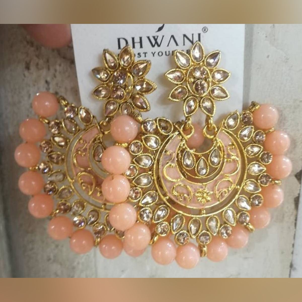 Pearl Minakari Earring Set for Women