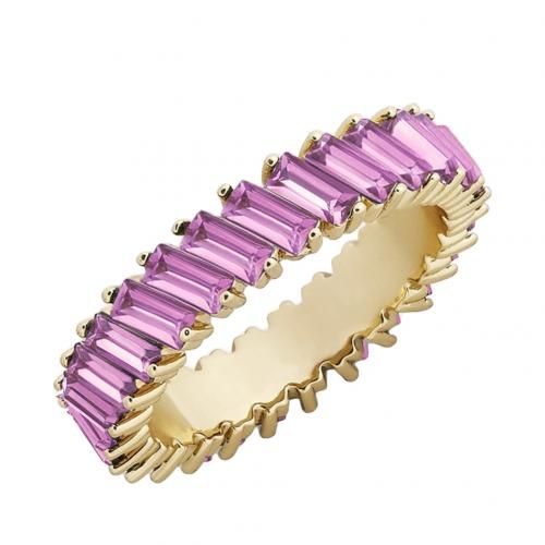New Trendy Boho Rainbow Finger Rings Women Cubic  Inlaid Heart elegant Eternity Crystal rings Female Wedding Party Jewelry Gift