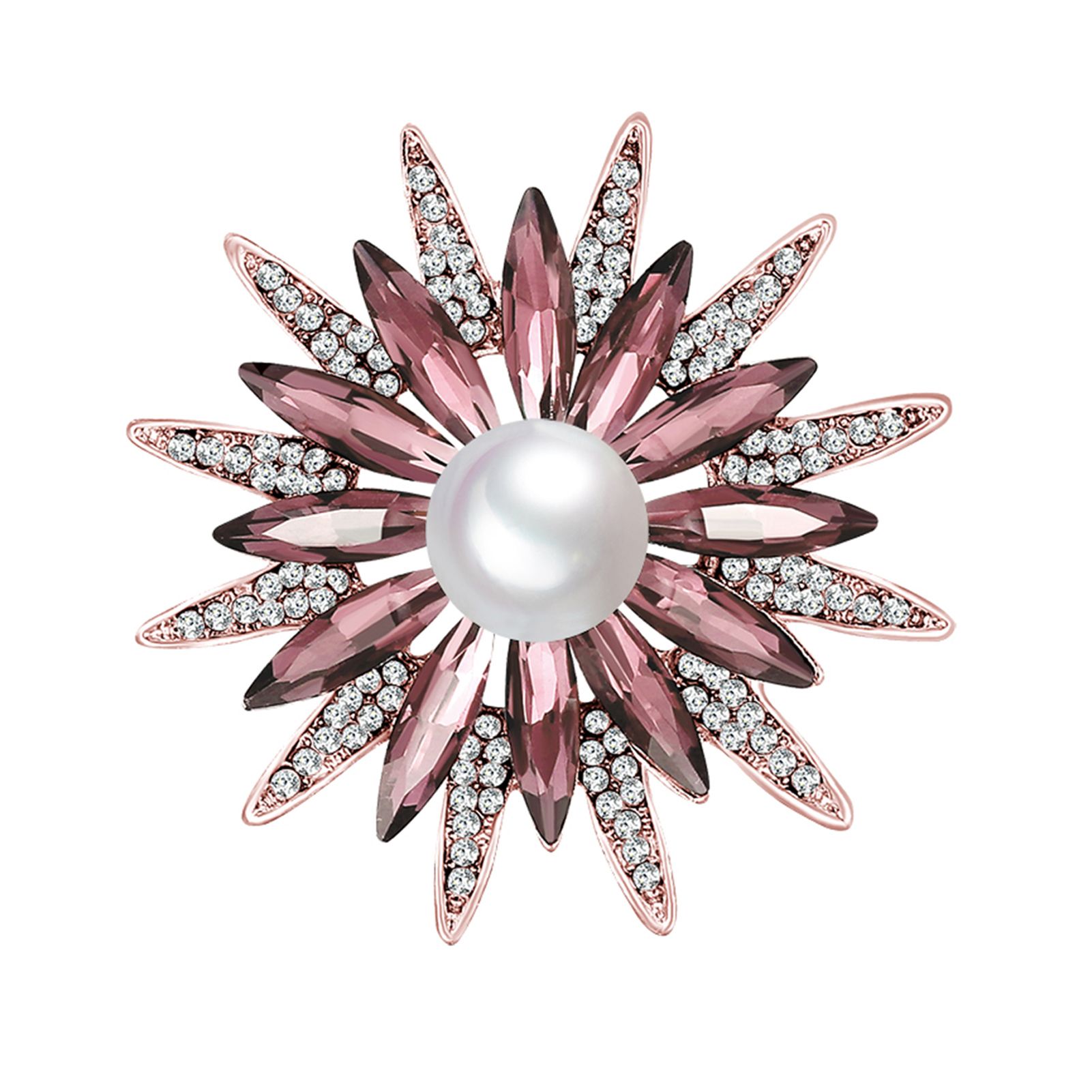 Brooch Pin Fine Workmanship Geometry Rhinestone Corsage Brooch