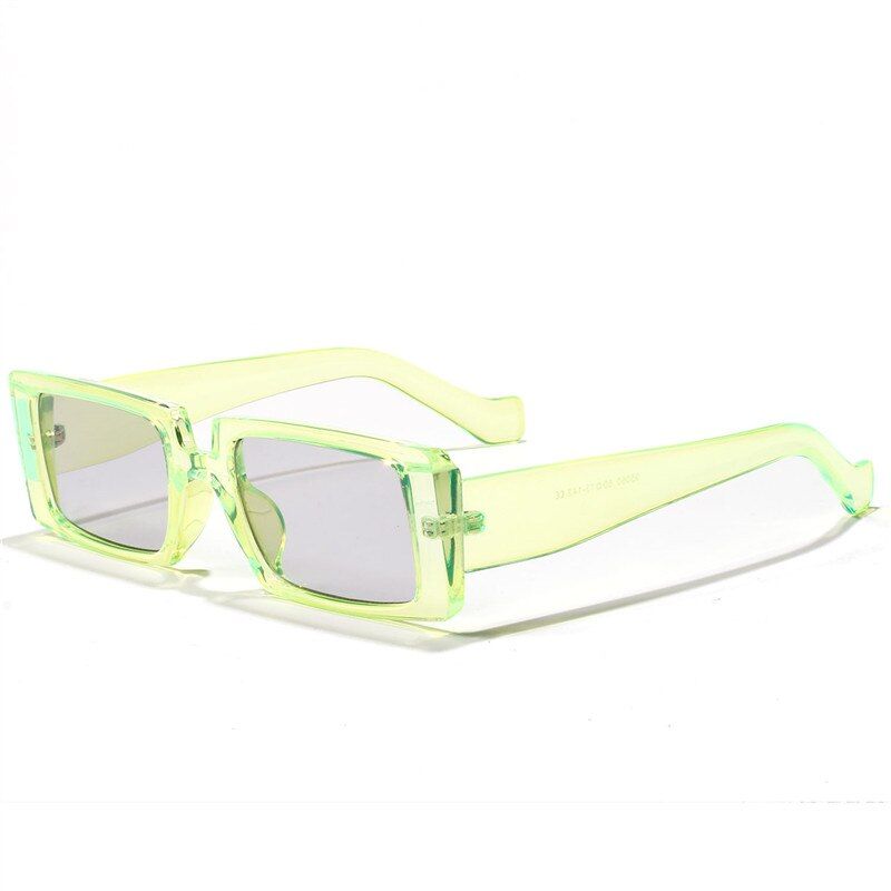 GreenYOOSKE Trendy Black Sunglasses Women 2020 Brand Designer Rectangle Thick Frame Fashion Sun Glasses Shades for Ladies UV400