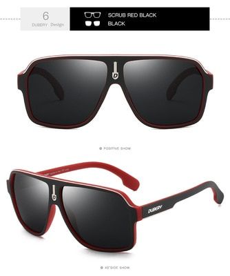 DUBERY  Design Polarized Sunglasses Men Driving Shades Male Retro Sun Glasses For Men Summer Mirror Goggle  Oculos d103-6