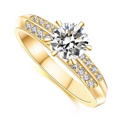19 Different Styles Classic Fashion Wedding Rings for Women AAA Cubic Zirconia Crystal Gold Color Jewelry  Engagement Ring Gift