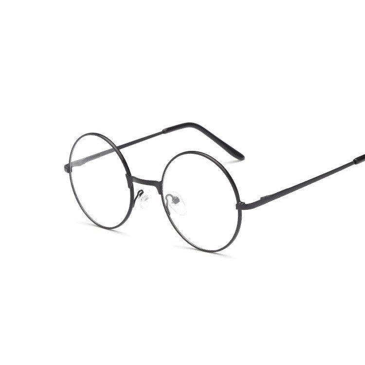 BlackRound Mirror Sun Glasses for Women Retro Metal Frame Eyeglasses Korean Clear Lens Sunglasses Female Optical Glases
