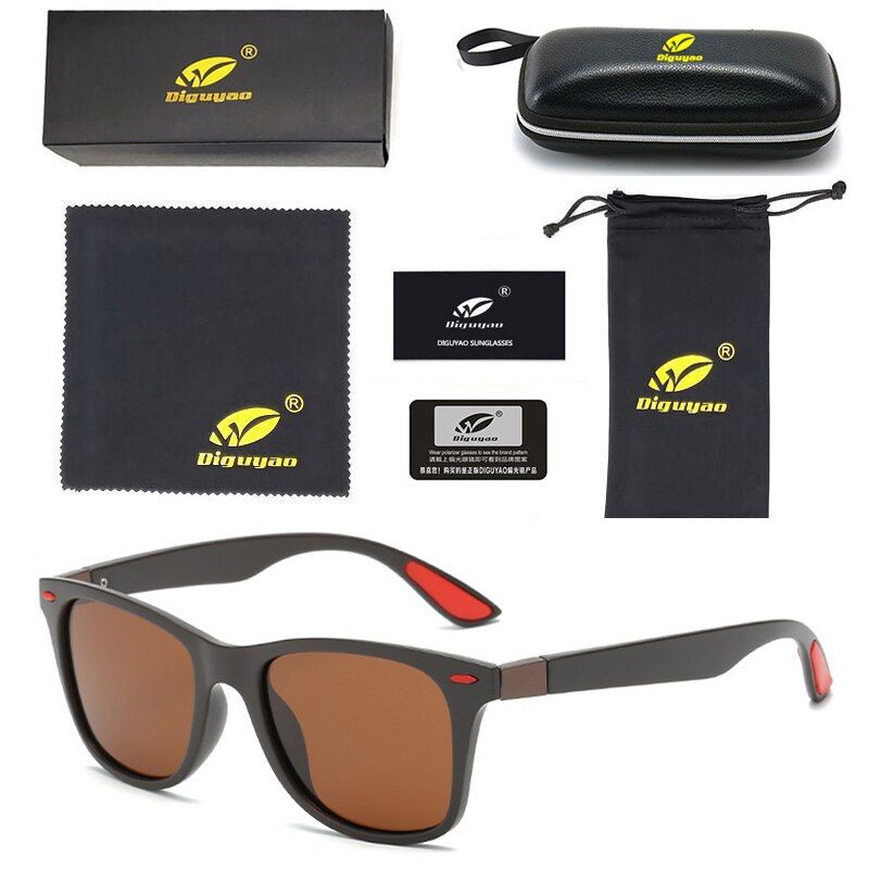 Brown---Browndesigner sunglasses Men 2021Women Retro Rivet Polarized Sunglasses Brand Square Frame oculo de sol masculino