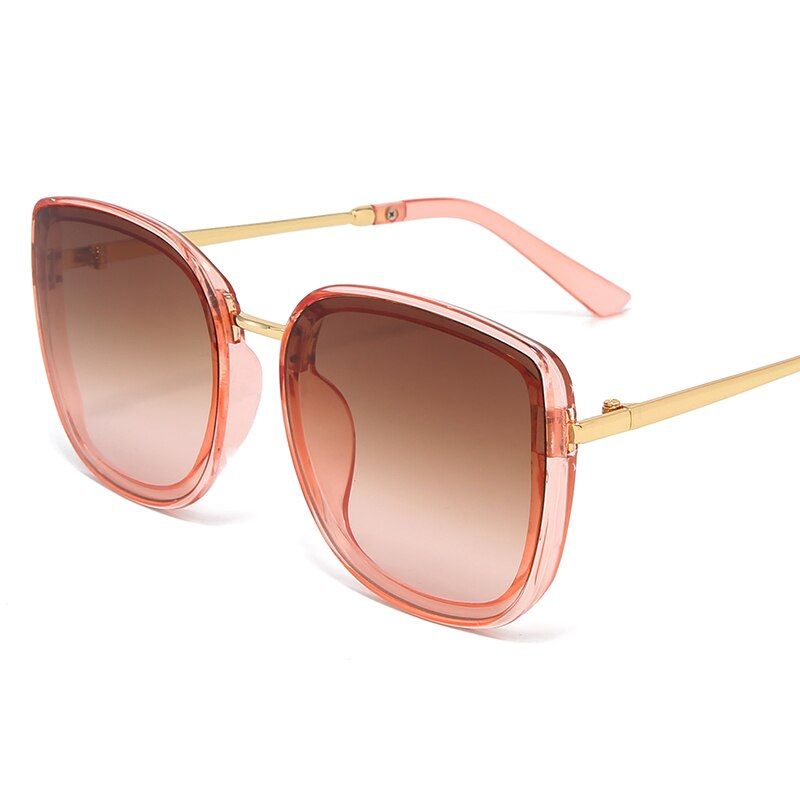 ClearSunglasses 2020 Fashion Oversized Sunglasses Women UV400 Brand designer Rimless Metal Square Sun Glasses Female de sol