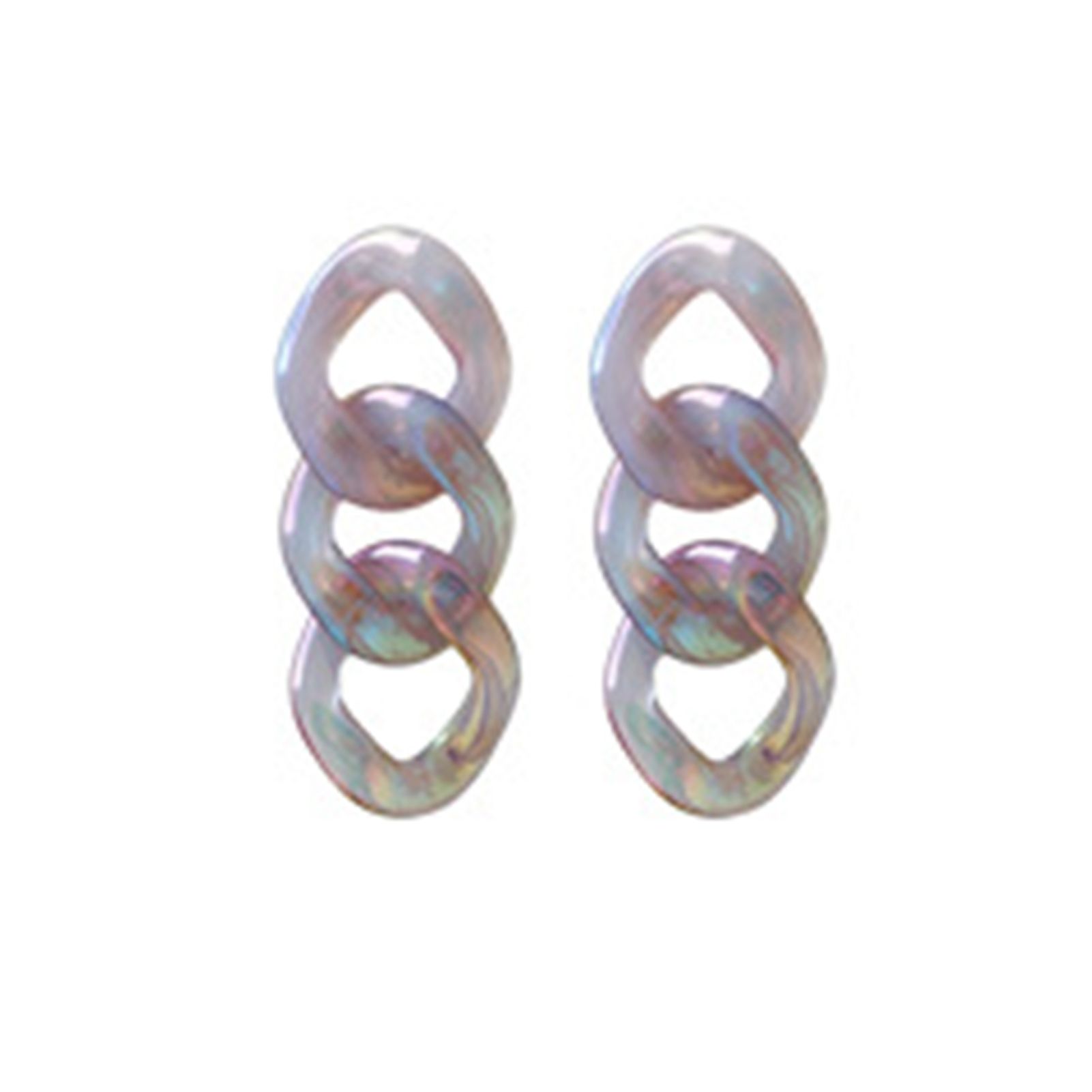 Ear Studs Transparent Not Allergic Women Colorful Studs Earrings for Party
