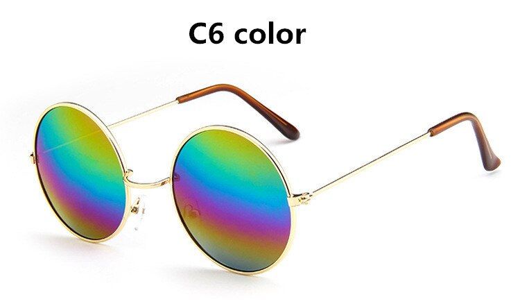 Oversized Retro Round Sunglasses Women Brand Designer Vintage Sun Glasses Female Eyewear Steampunk Mirror 2017 Oculos De Sol
