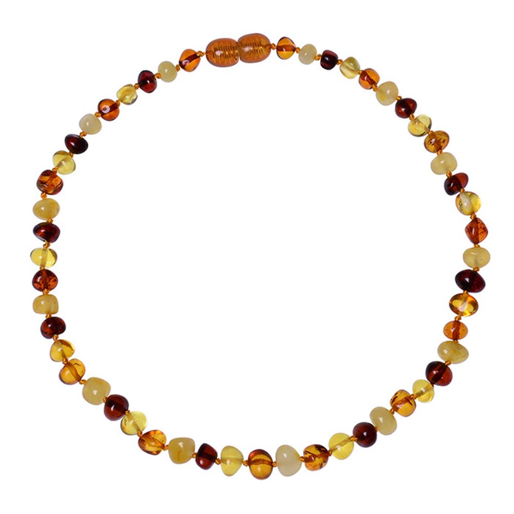Yfashion Baby Kids Amber Necklace eething Irregular Amber Necklace Pain Reduce