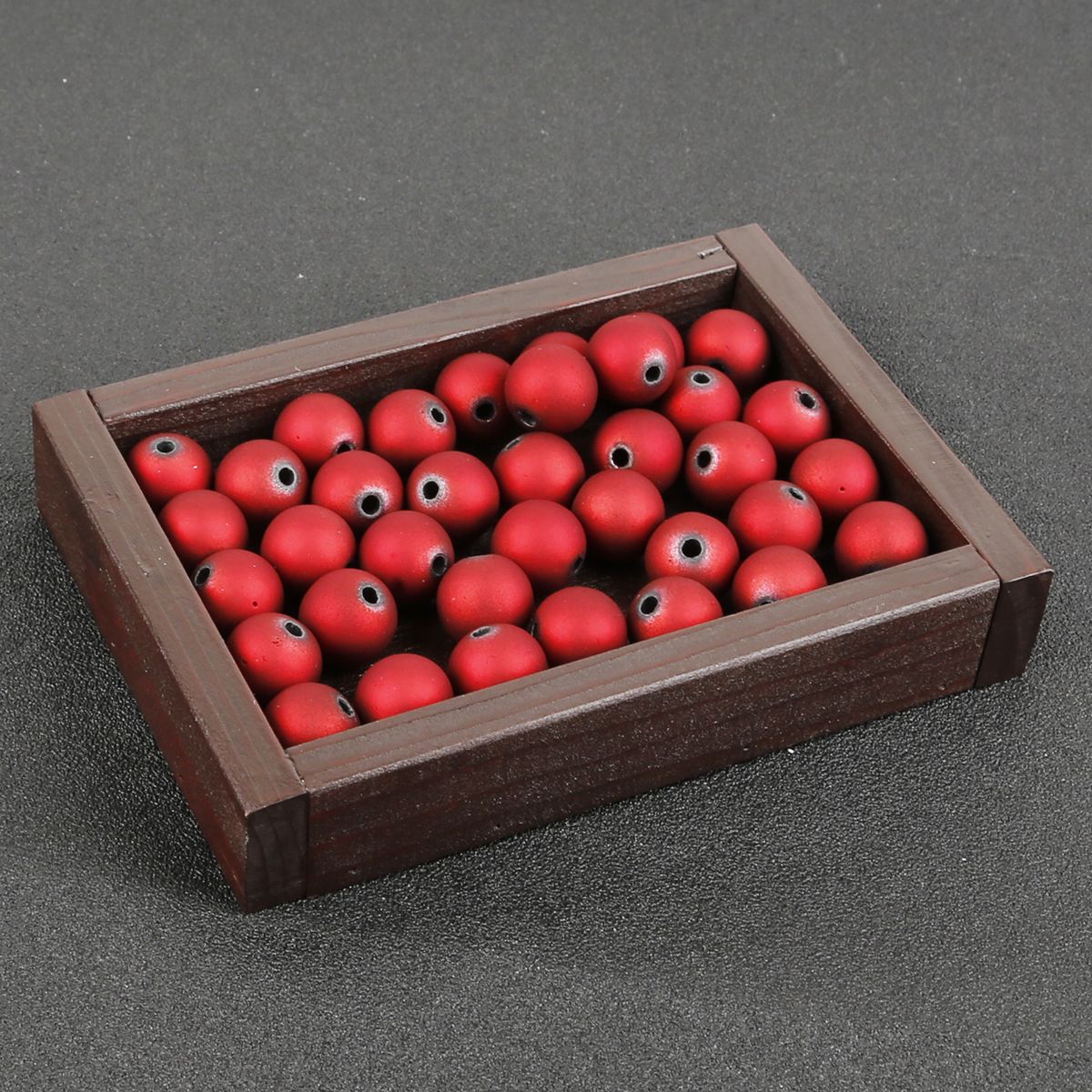 6mm/8mm/10mm/12mm/14mm/16mm Black Red Color Acrylic Beads Matte Loose Beads Handmade Jewelry Making Bracelet DIY