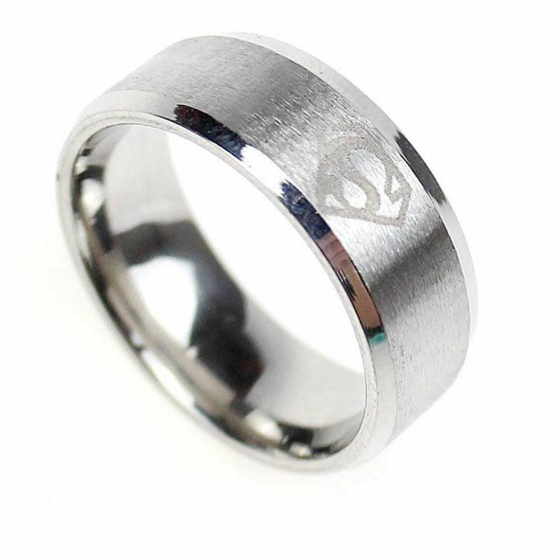 Men Superman Ring  Silver