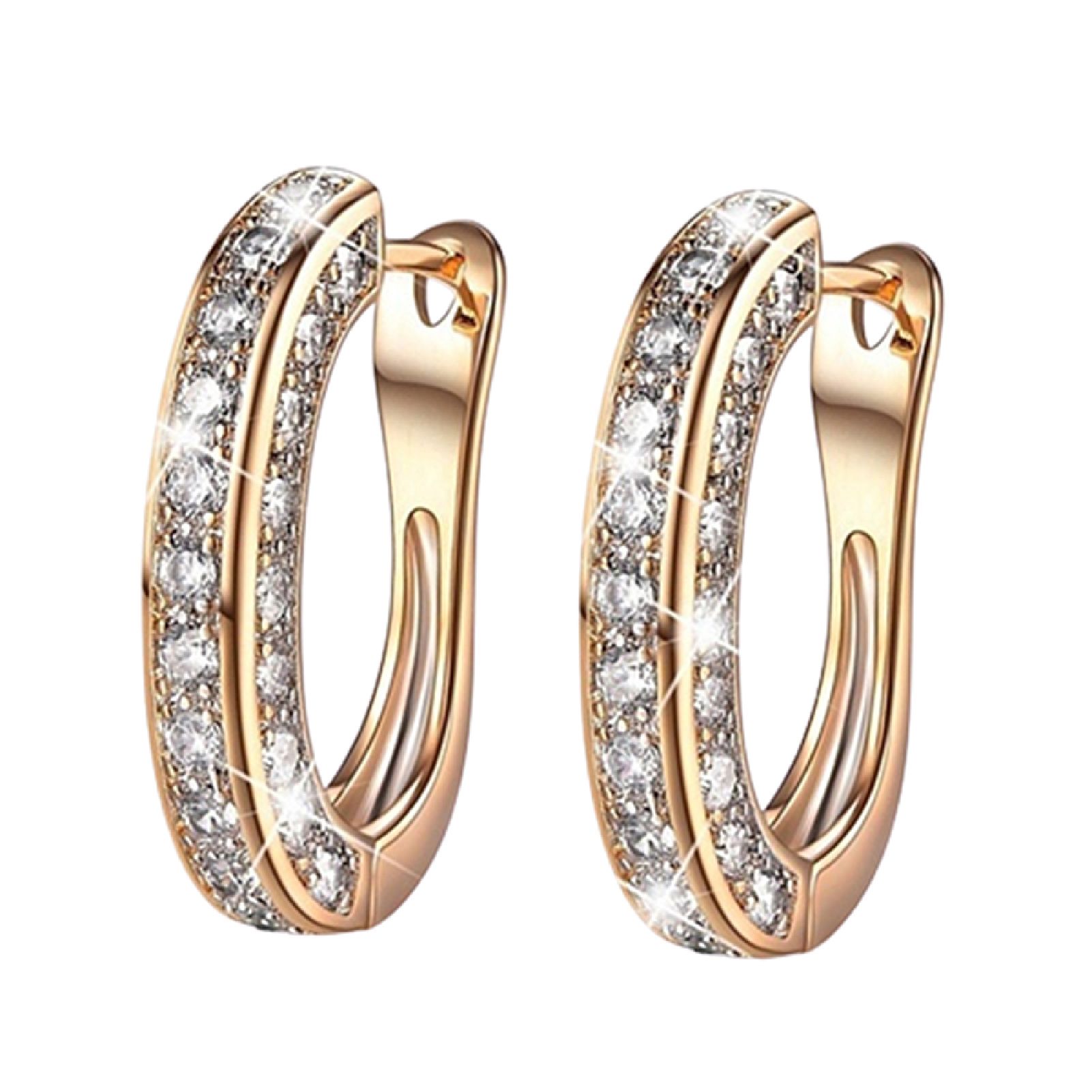 1 Pair Earrings Charm Attractive Ring Shape Dainty Huggie Earrings for Women