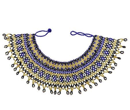 Ethnic Tribal Bib Collar Necklace African Colorful Beaded Tassel Choker Necklaces Egyptian Statement Maxi Halloween Jewelry