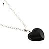 Fashion Heart Natural Stone Pendant Neckle Women DIY Handmade Jewelry Gift