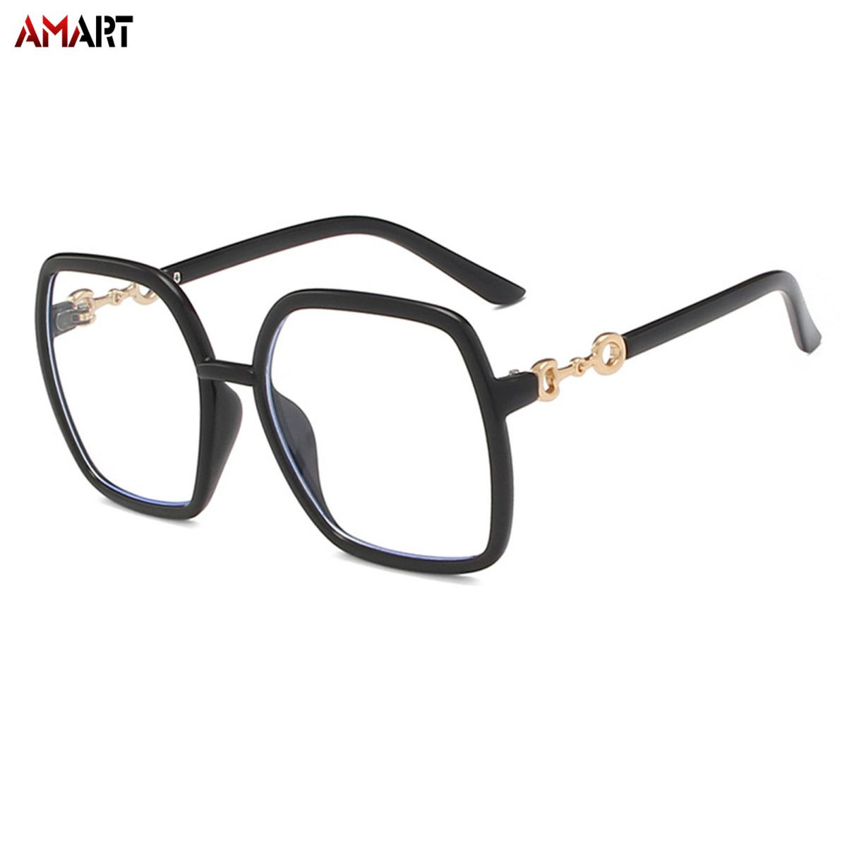 Women\'s Horsebit Oversized Square Sunglasses Multi-color Vintage Luxury