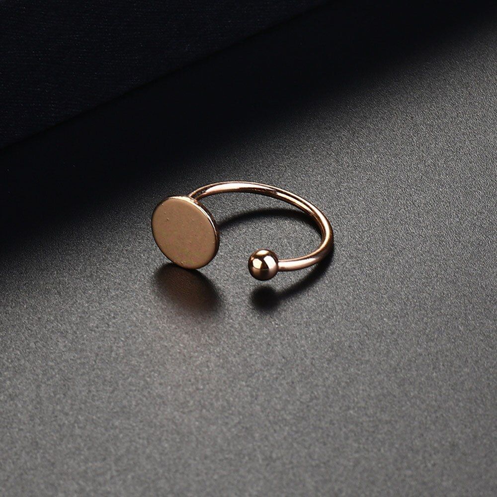 1 Pcs Woman Fashion Exaggeration Jewelry Accessories Finger Rings Metal Balls Simulated Pearl Adjustable Opening Rings
