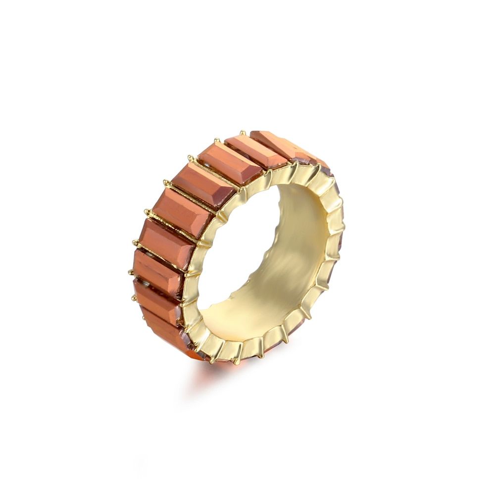 Lost Lady Summer Colorful Rainbow Zircon Wide Rings for Women INS Fashion Girls Crystal Rings Wholesale jewelry Bijoux Love Gift