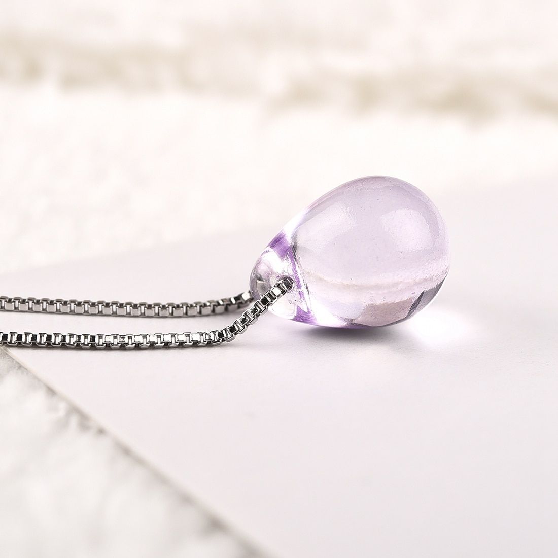LIEBE ENGEL Fashion Choker Necklace Beach Ocean Sea Necklace Mermaid Tears Sand Pendant Necklace Colorful Jewelry For Women